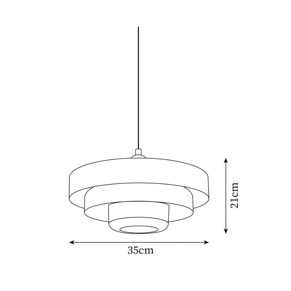 Layered Metal Pendant Lamp in Green, Orange, or White for Dining Room – view 39