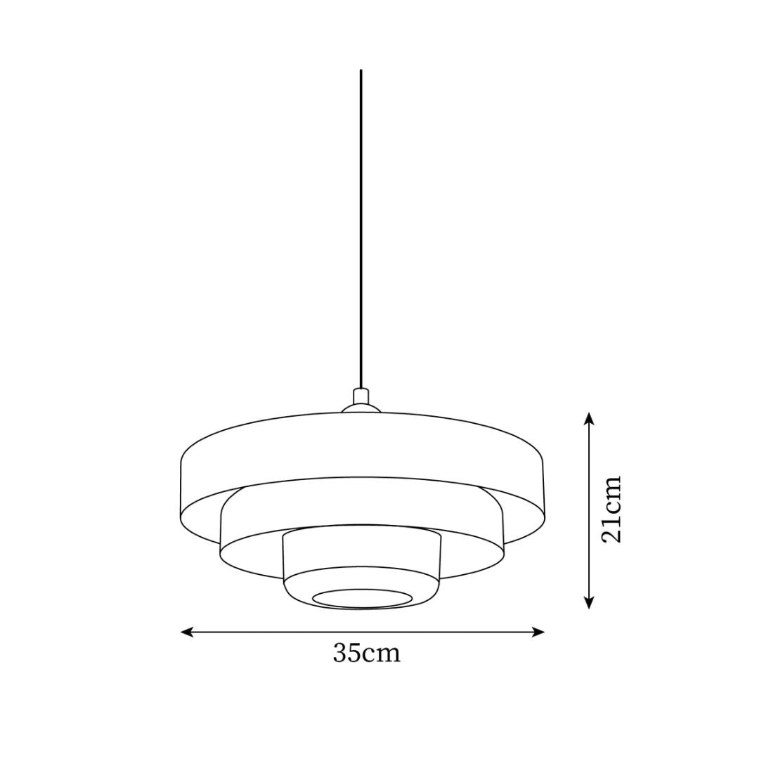 Layered Pendant Lamp in Green, Orange, or White for Dining Room - view 39