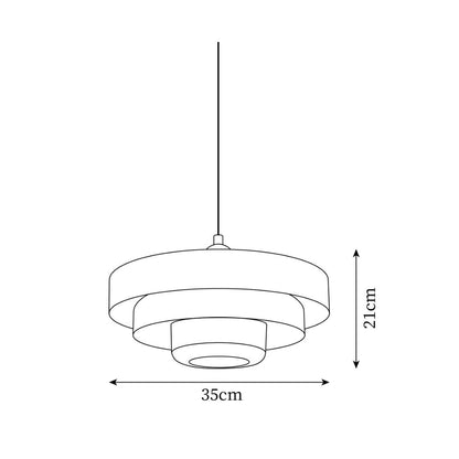 Layered Pendant Lamp in Green, Orange, or White for Dining Room - view 39