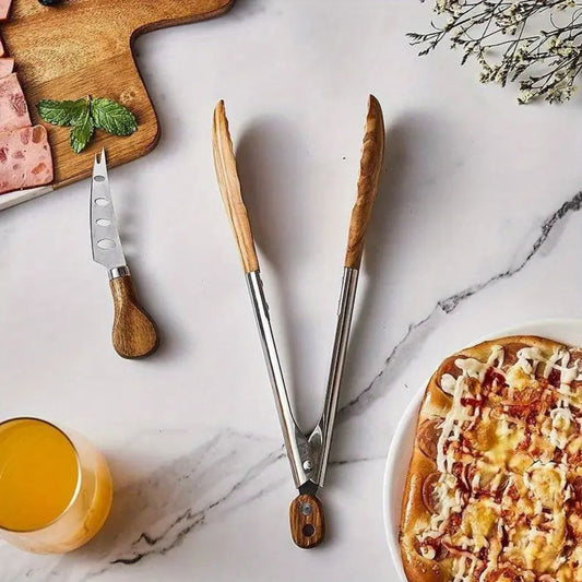 Kitchen Tongs Set with Locking Hinge for Grilling and Serving - view 2