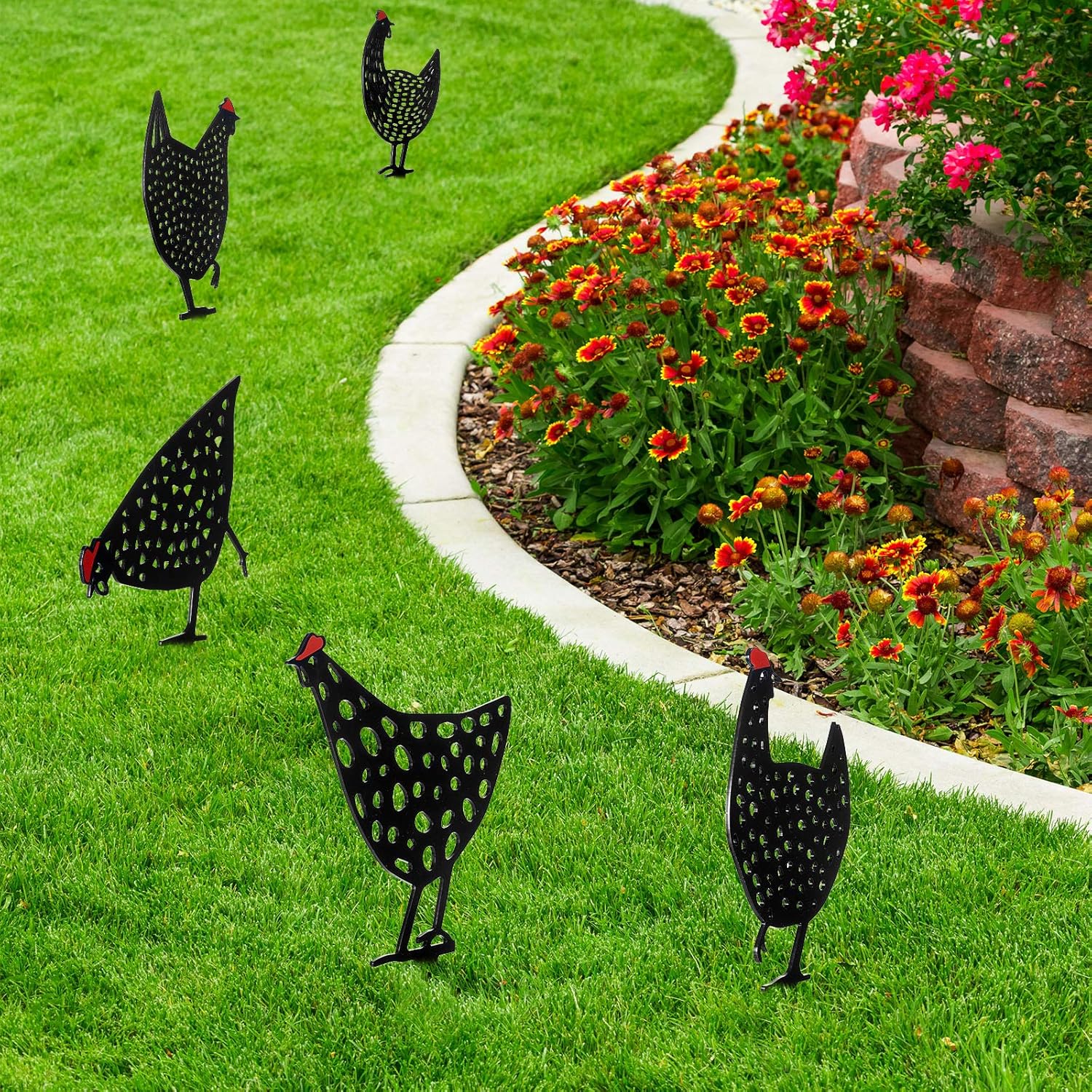 Stainless Steel Decorative Metal Chicken for Garden or Terrace – view 9