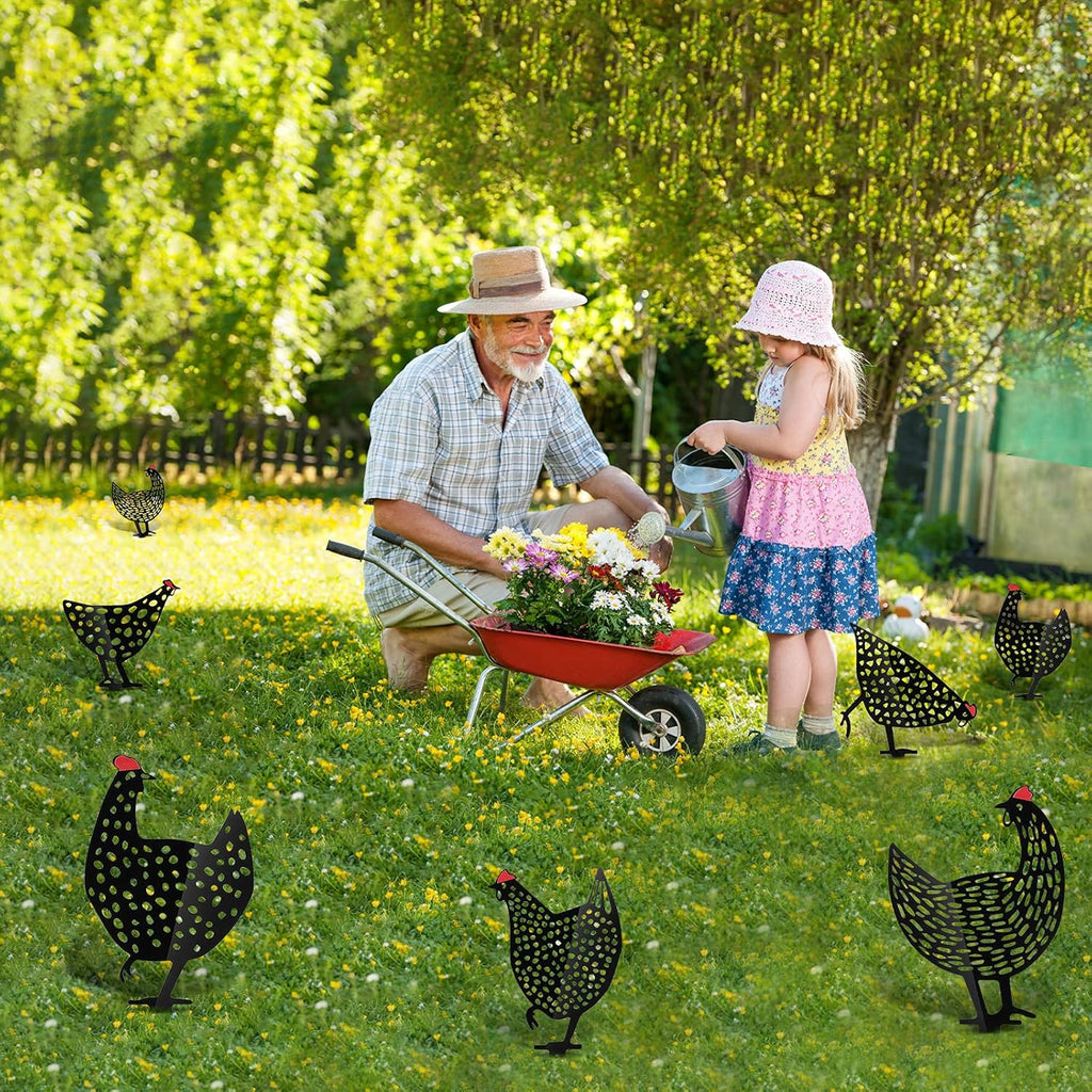 Stainless Steel Decorative Metal Chicken for Garden or Terrace – view 8