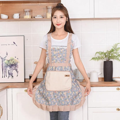 Vintage Floral Print Kitchen Apron for Cooking and Baking - view 7