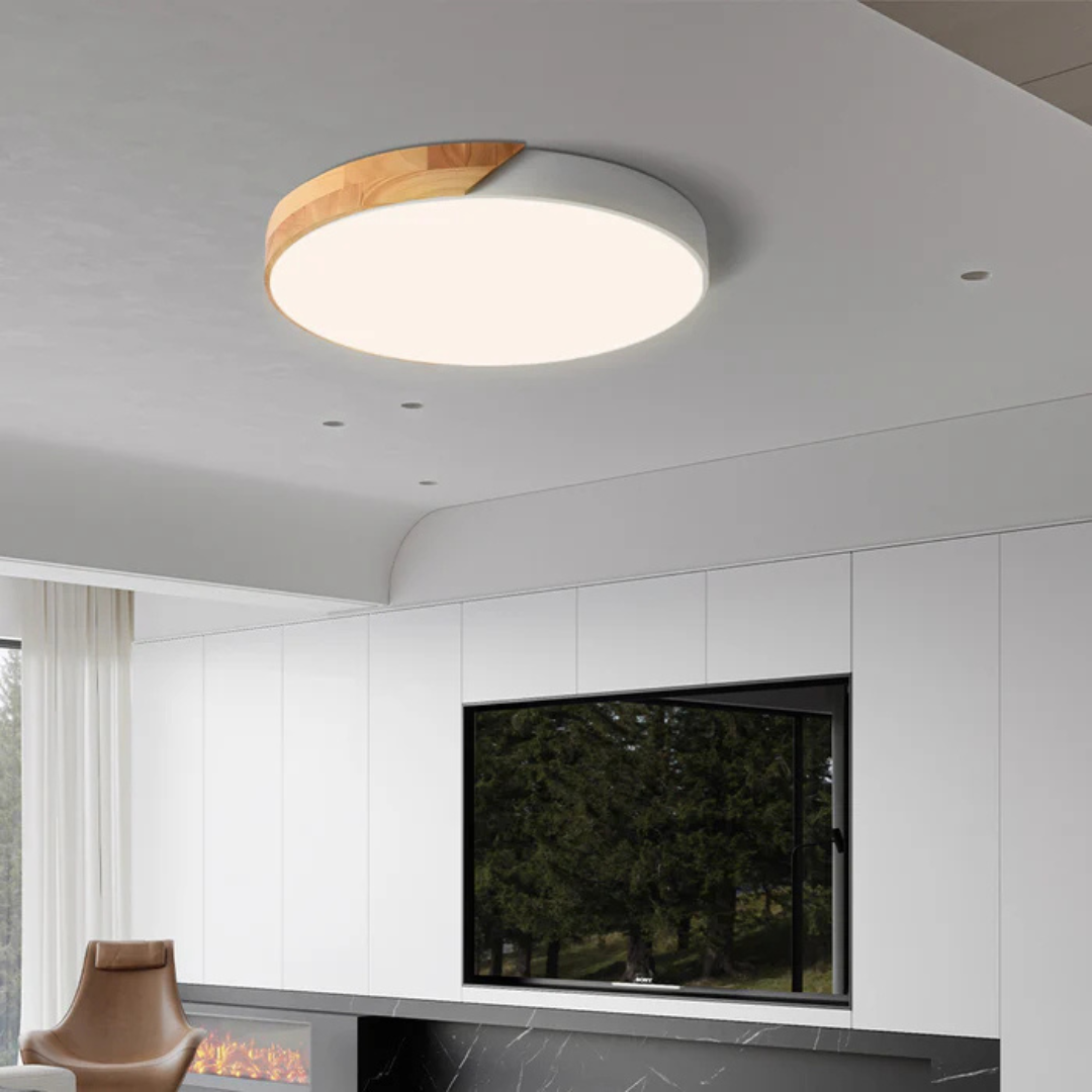Scandinavian LED Ceiling Lamp – Warm Natural Look, Modern Style - view 7