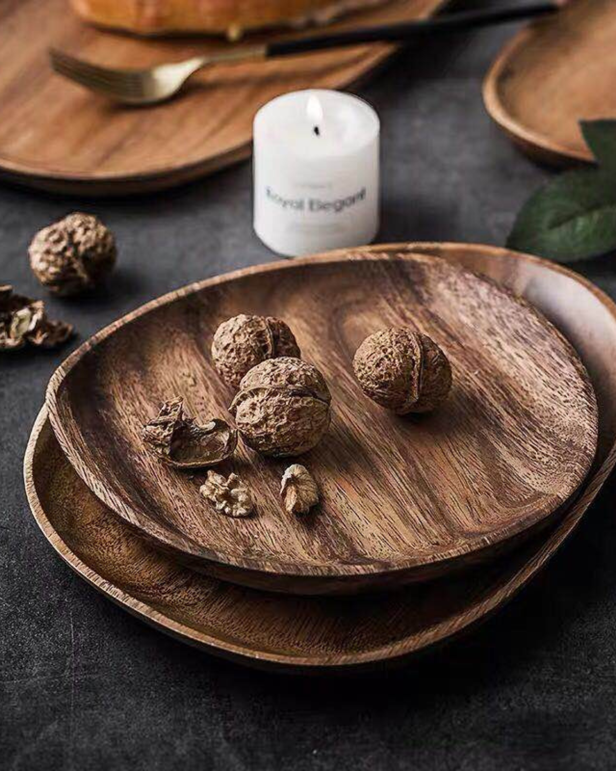 Rustic Serving Board Set in Natural Tones for Kitchen or Table - view 16