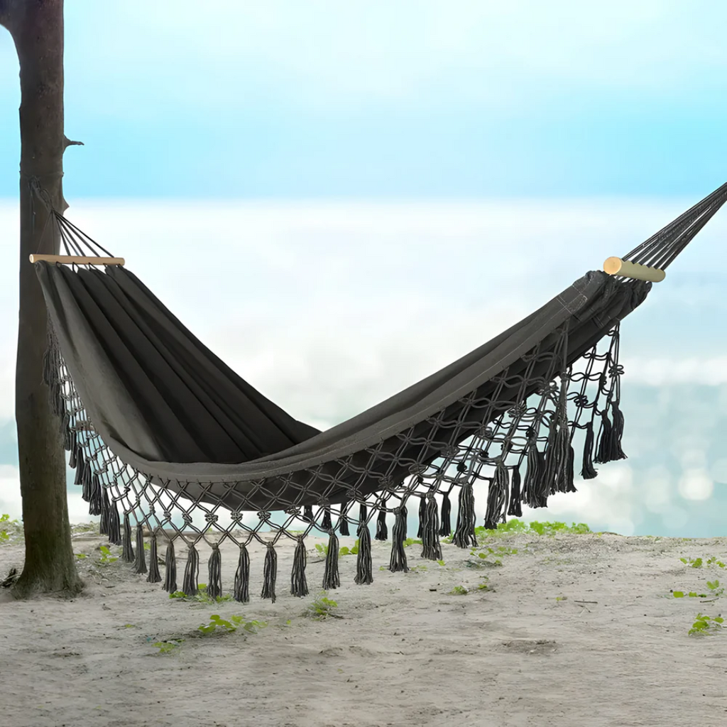 Cotton Blend Hammock – Bohemian Style for Garden or Balcony – view 3