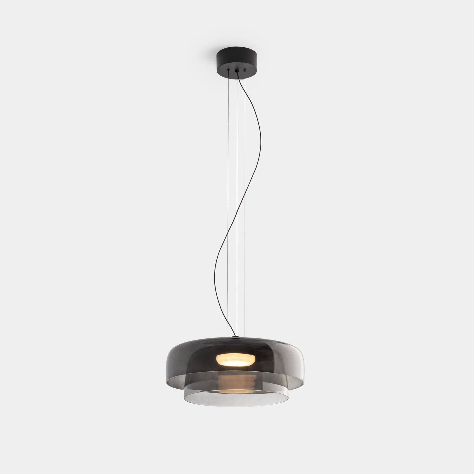 Layered Pendant Light – Modern Design in Orange, Green, Gray - view 12