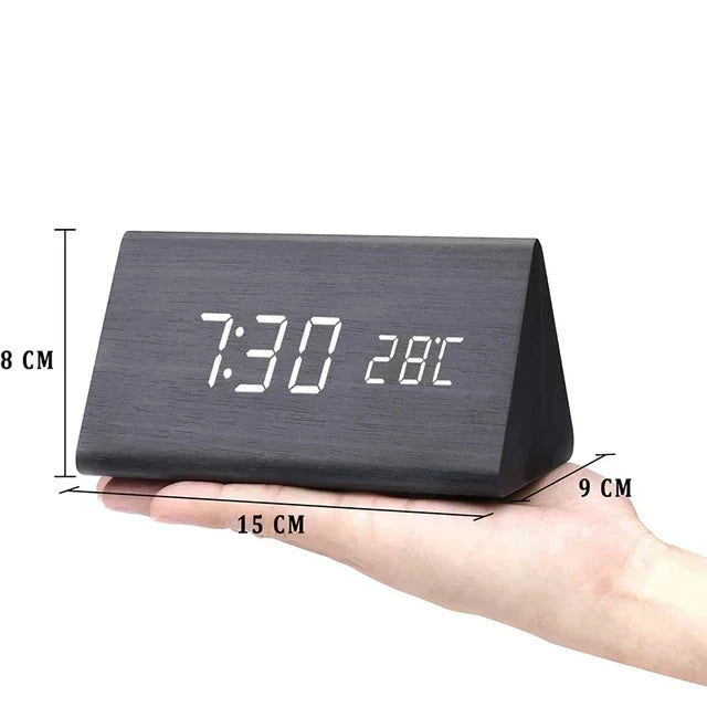 Alarm Clock with LED Display and Voice Control for Modern Decor - view 4