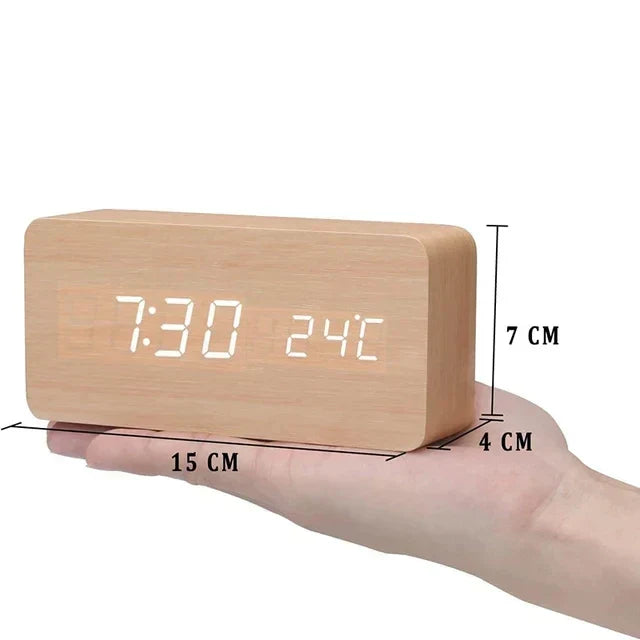 Alarm Clock with LED Display and Voice Control for Modern Decor - view 12