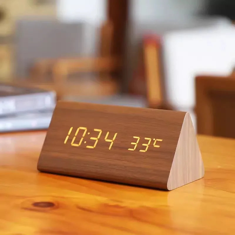 Alarm Clock with LED Display and Voice Control for Modern Decor - view 3