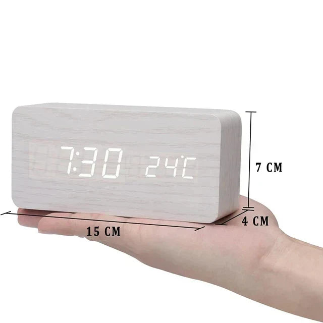 Alarm Clock with LED Display and Voice Control for Modern Decor - view 11