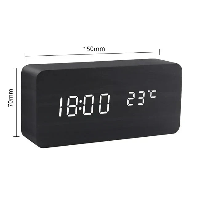 Alarm Clock with LED Display and Voice Control for Modern Decor - view 9