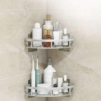 Bathroom Wall Shelf with Removable Hook - No-Drill Mounting - view 4