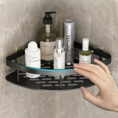Bathroom Wall Shelf with Removable Hook - No-Drill Mounting - view 3