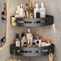 Transparent Shower Shelf – Minimalist Bathroom Storage, No Drilling