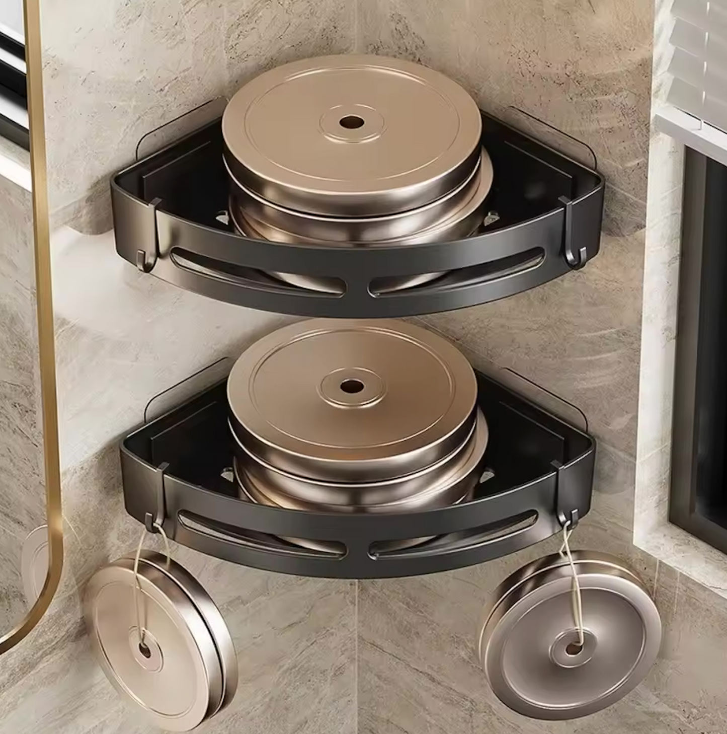 Transparent Shower Shelf - Minimalist No-Drill Bathroom Storage - view 3