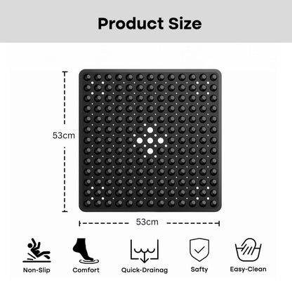 Non-Slip White Bath Mat with Minimalist Design for Shower - view 4