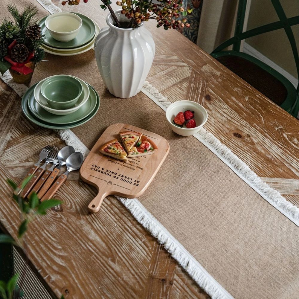 Jute Placemat – Bohemian Neutral Design for Dining Table Decor – view 2