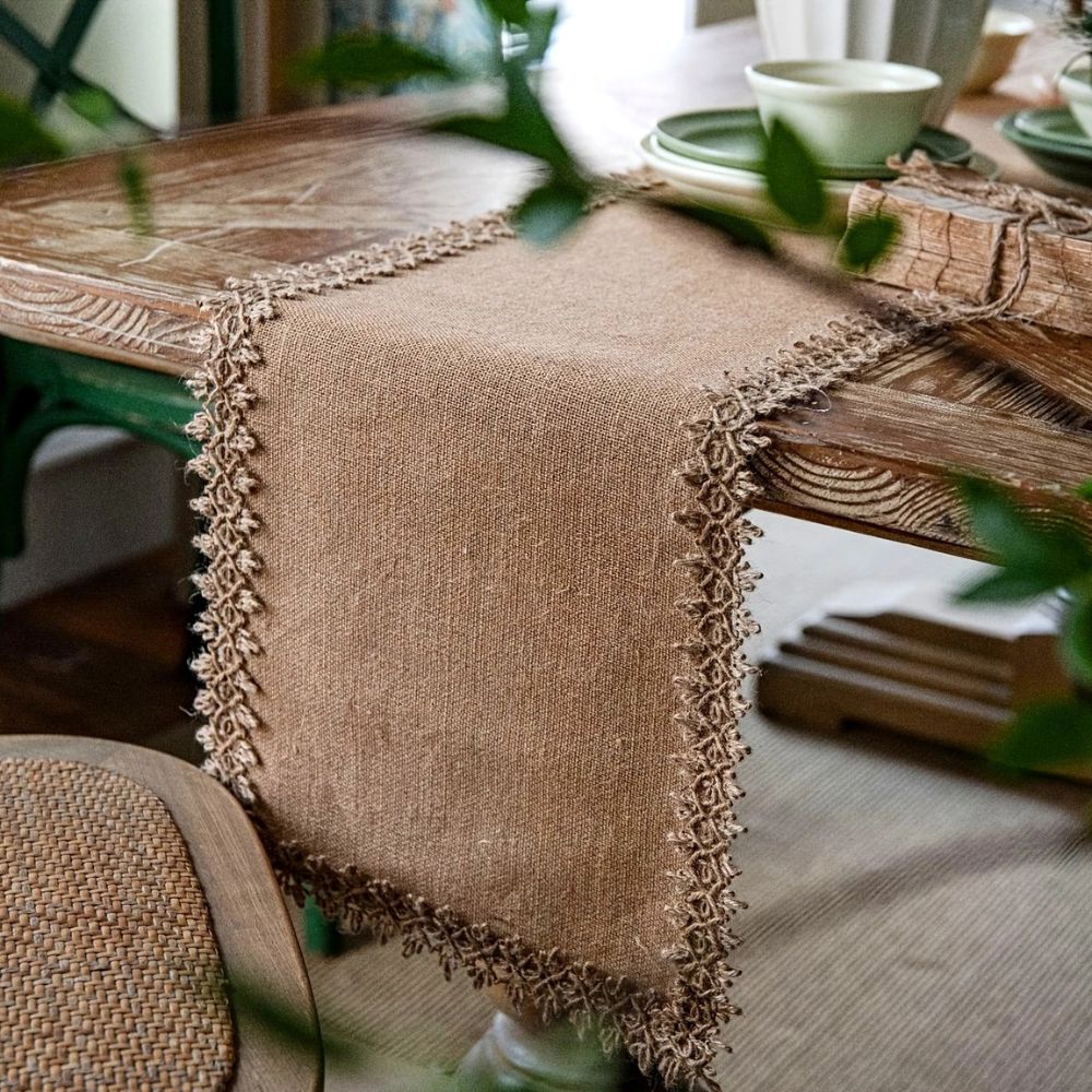 Jute Placemat – Bohemian Neutral Design for Dining Table Decor – view 12