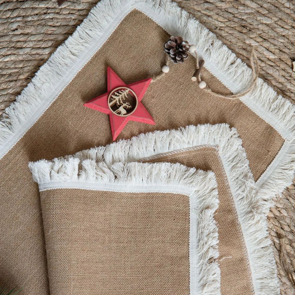 Jute Placemat – Bohemian Neutral Design for Dining Table Decor – view 8