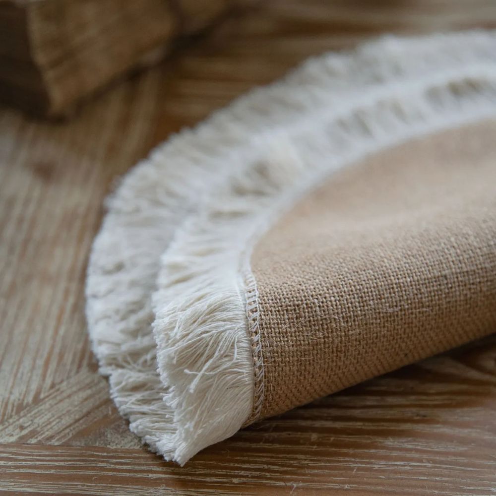 Jute Placemat – Bohemian Neutral Design for Dining Table Decor – view 9