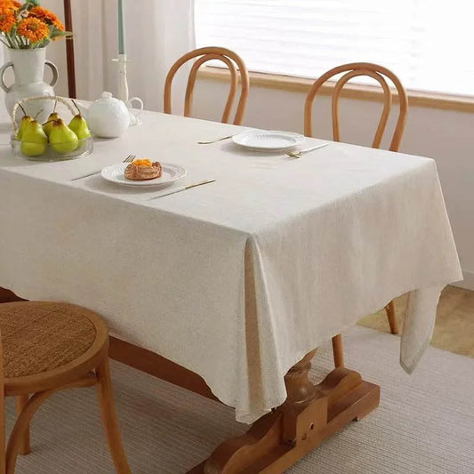 Ecru Minimalist Tablecloth for Dining Room or Table Setting - view 2