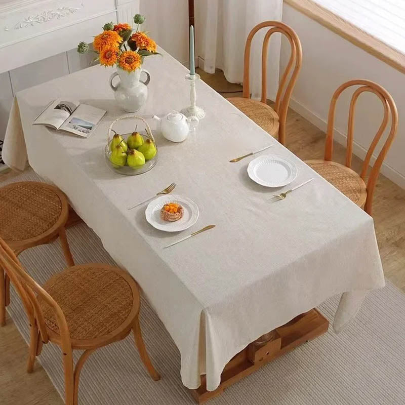 Ecru Minimalist Tablecloth for Dining Room or Table Setting - view 3