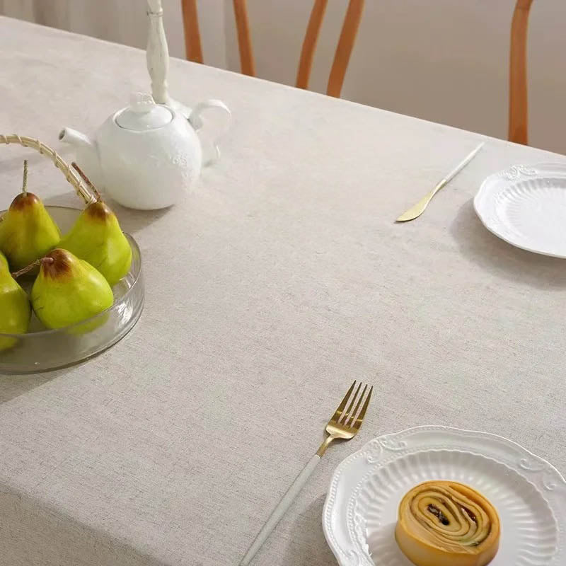 Ecru Minimalist Tablecloth for Dining Room or Table Setting - view 4