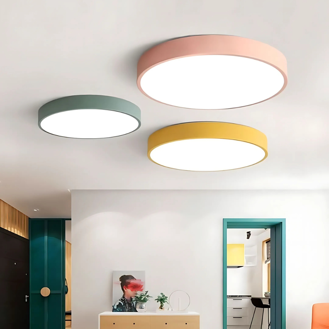 Scandinavian LED Ceiling Lamp – Warm Natural Look, Modern Style - view 2