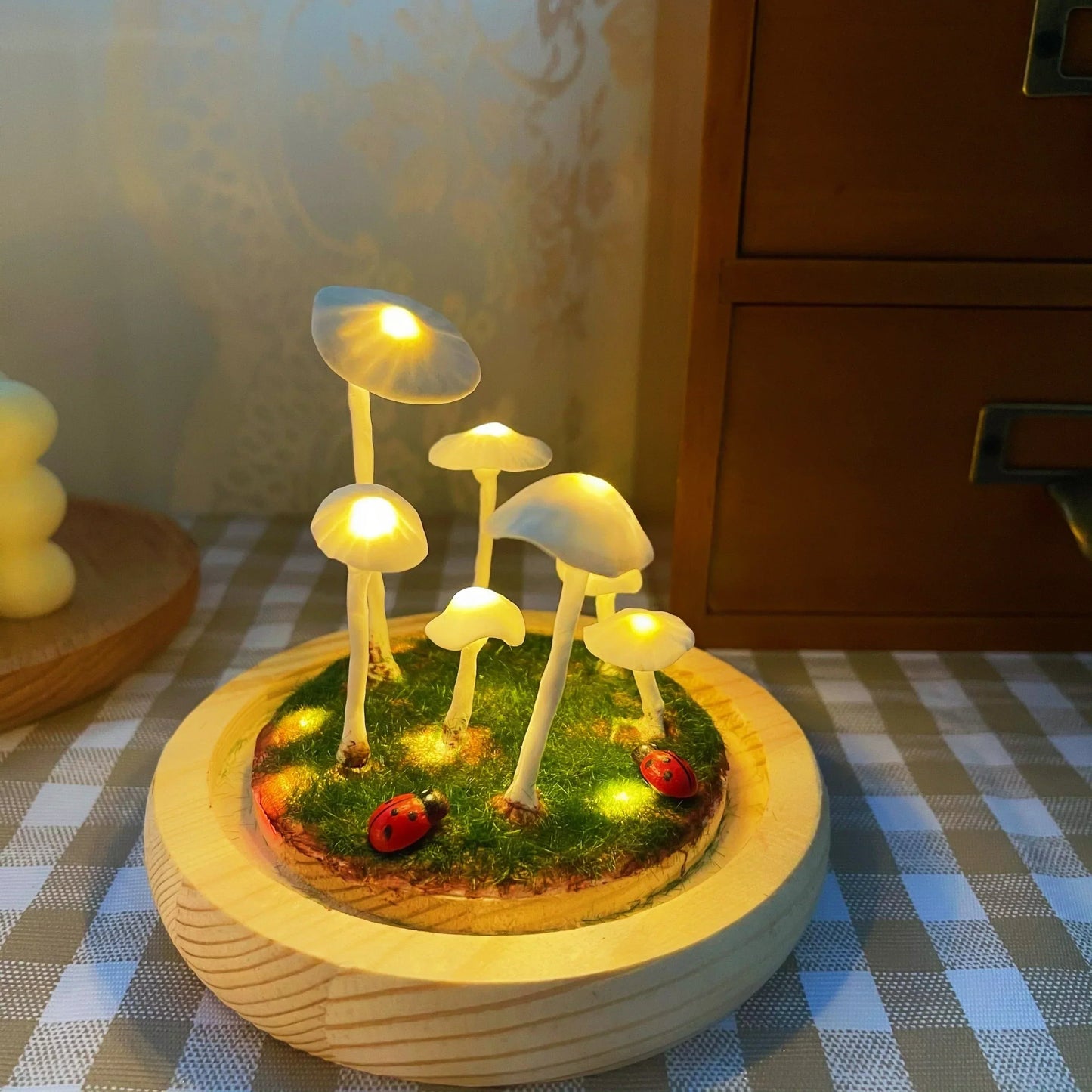 DIY Mushroom Lamp – Creative Table Decor for Living Room or Bedroom - view 6