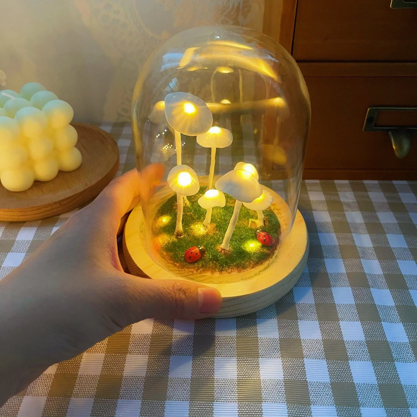 DIY Mushroom Lamp – Creative Table Decor for Living Room or Bedroom - view 5