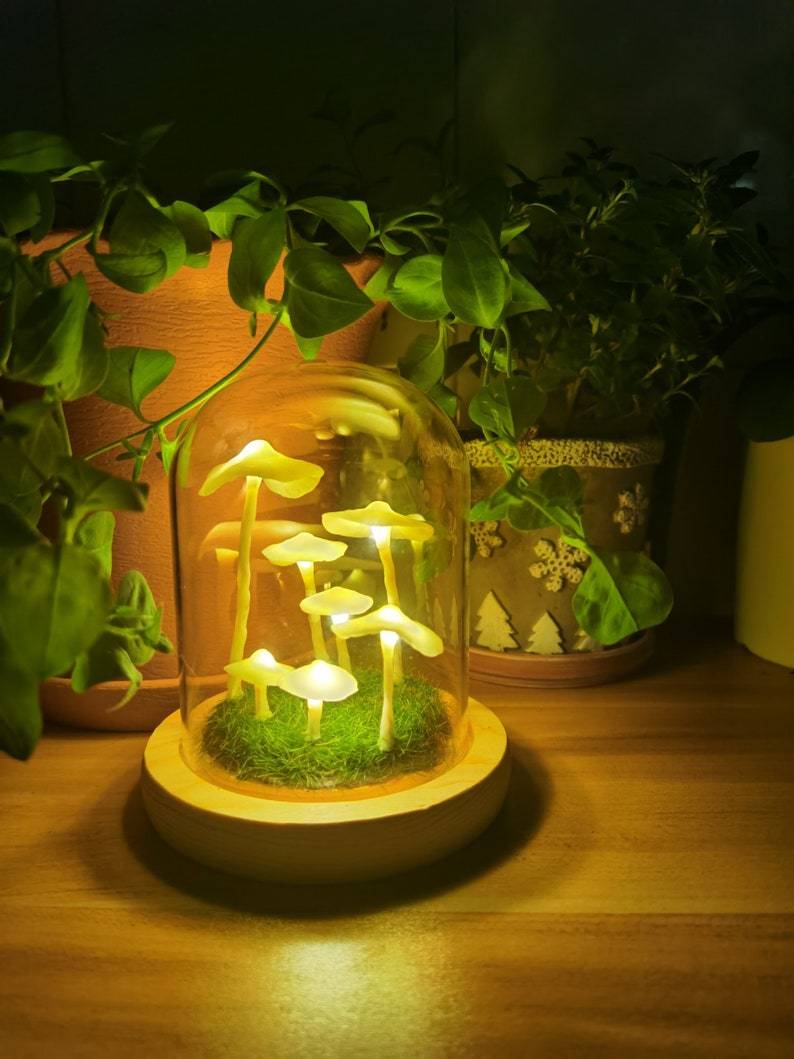 DIY Mushroom Lamp – Creative Table Decor for Living Room or Bedroom - view 8
