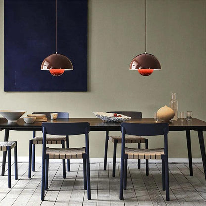 Scandinavian Pendant Light - Matte Black, Semi-Round Shape - view 20