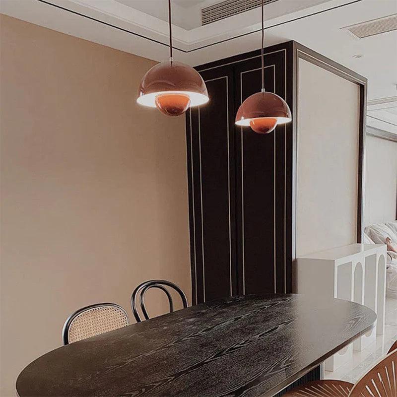 Scandinavian Pendant Light - Matte Black, Semi-Round Shape - view 21