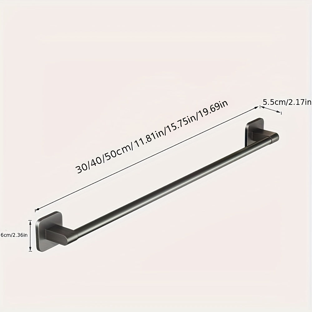 Black Towel Holder Set with Hooks and Shelf - Modern Bathroom Decor - view 5