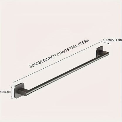 Black Towel Holder Set with Hooks and Shelf - Modern Bathroom Decor - view 5