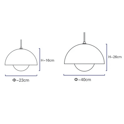 Scandinavian Pendant Light - Matte Black, Semi-Round Shape - view 10