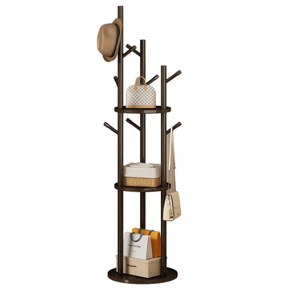 360° Rotating Coat Rack – 3 Shelves and 9 Hooks for Entryway - view 4