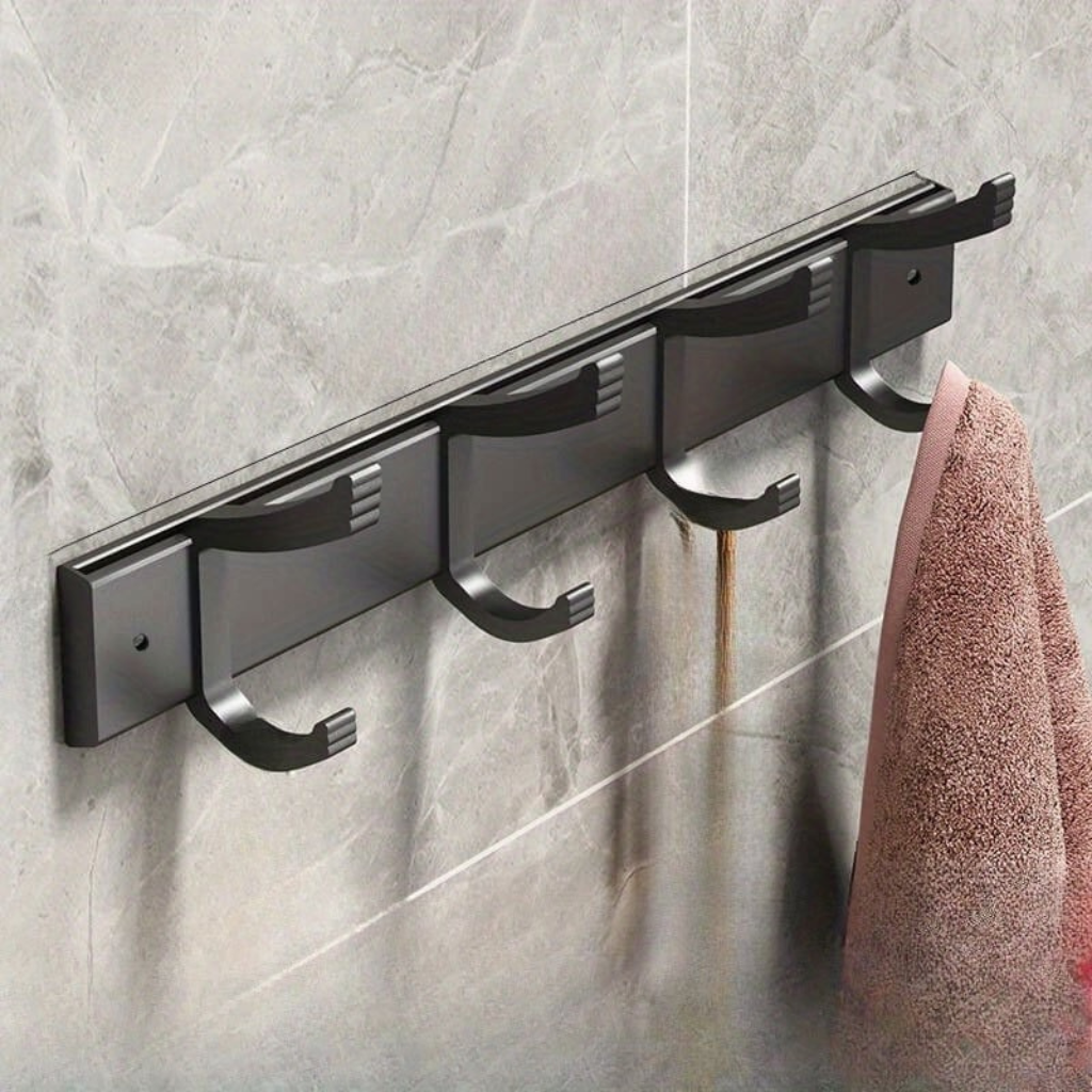 Black Wall-Mounted Clothes Rack – Minimalist Design for Any Room - view 6