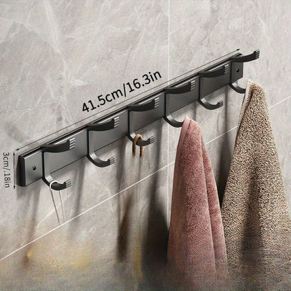 Black Wall-Mounted Clothes Rack – Minimalist Design for Any Room - view 11