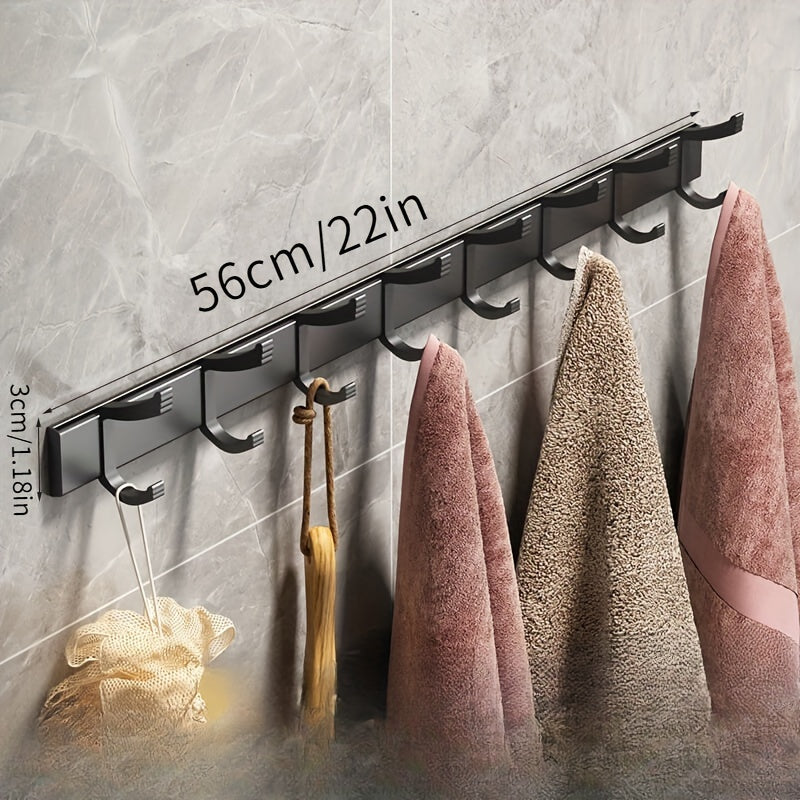 Black Wall-Mounted Clothes Rack – Minimalist Design for Any Room - view 12