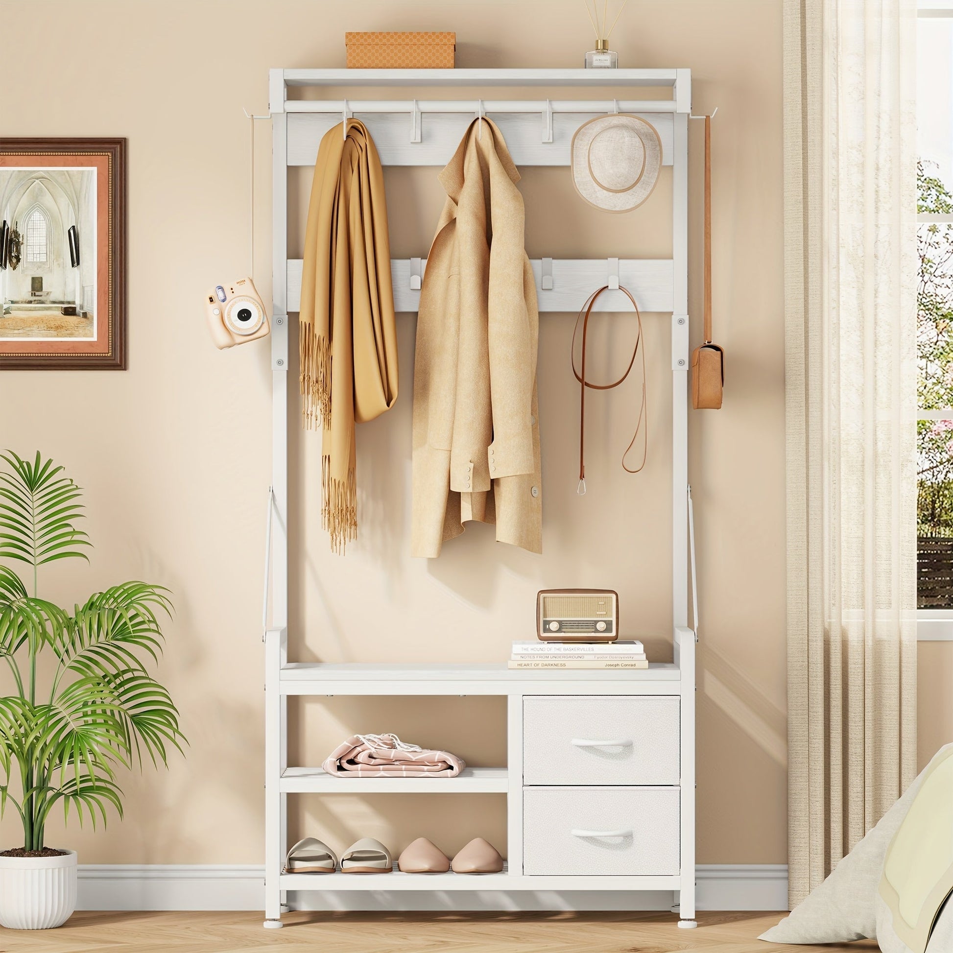 Coat Rack with Bench – Multifunctional Entryway Storage - view 8