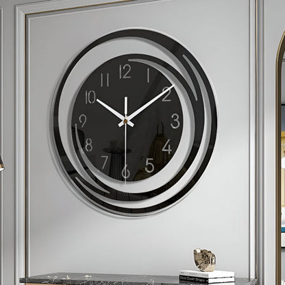 Black Scandinavian Wall Clock - Minimalist Silent Design - view 4