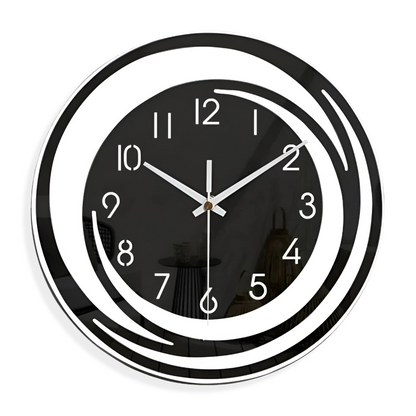 Black Scandinavian Wall Clock - Minimalist Silent Design - view 5