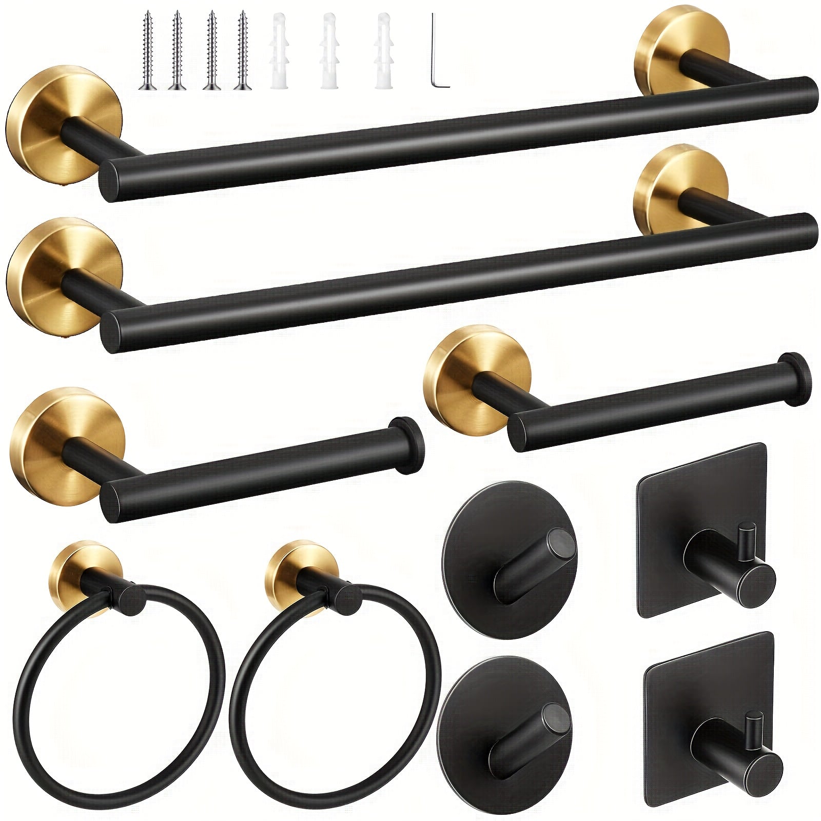 Matte Black Towel Holder Set for Modern Bathrooms - view 2