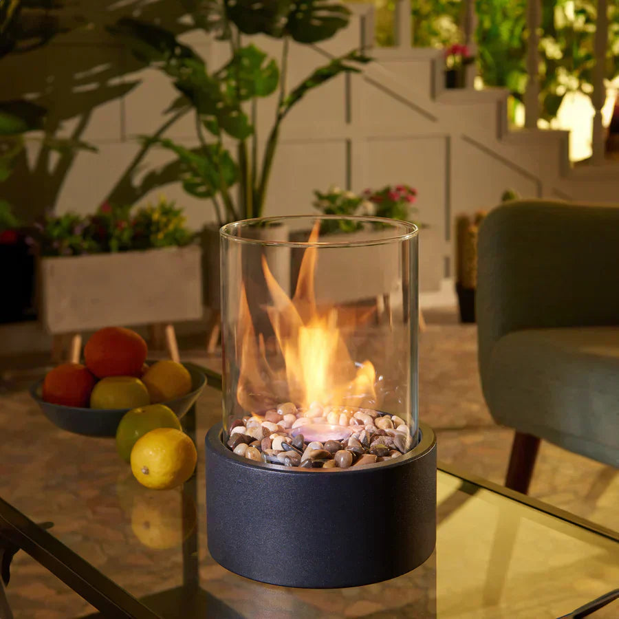 Table Fireplace - Smoke-Free Glass & Stainless Steel for Indoor/Outdoor – view 3