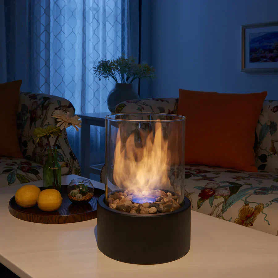 Table Fireplace - Smoke-Free Glass & Stainless Steel for Indoor/Outdoor – view 4