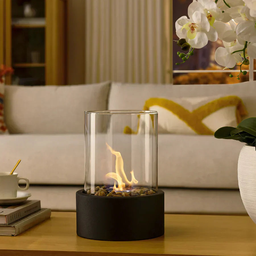 Table Fireplace - Smoke-Free Glass & Stainless Steel for Indoor/Outdoor – view 5
