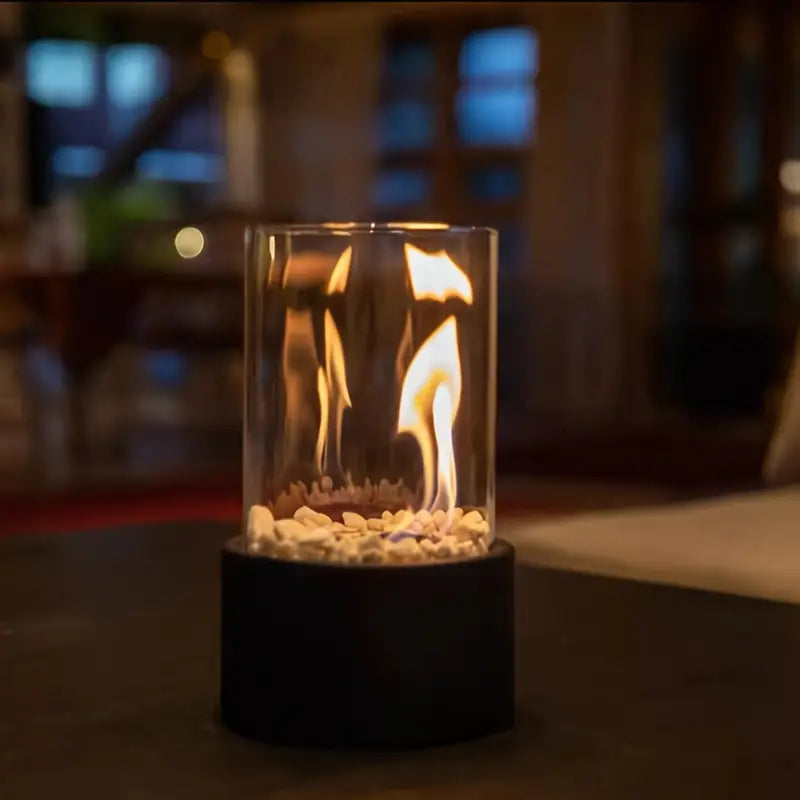 Table Fireplace - Smoke-Free Glass & Stainless Steel for Indoor/Outdoor – view 6