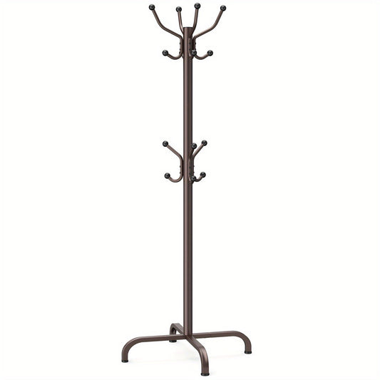 Adjustable Coat Rack – Black, 14 Hooks for Entryway or Bedroom - view 2